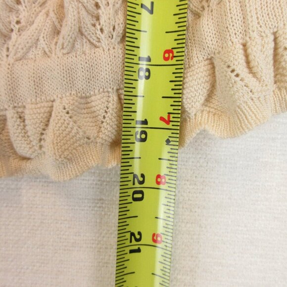 Guess Women's Lace Knit Peasant Top Size M Cream Crochet - Picture 12 of 14